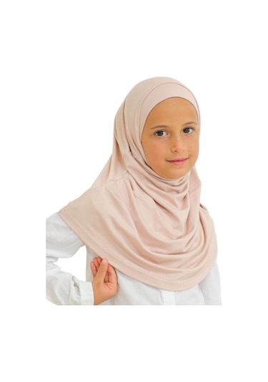 Çocuk Hazır Giyim Başörtüsü Şal Turban Viskon - Bej BEj