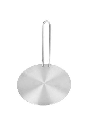 Kangvka Stokele Isı Dağıtıcı Plaka, Inoks Çelik, Tüm Ocaklarda Kullanım, Anti-yanık Kollü, Hızlı Ve Eşit Isıtma, 17.5cm