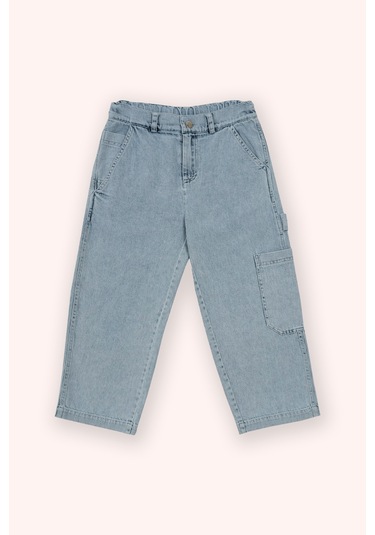 Panço Erkek Çocuk Rahat Kesim Denim Pantolon Mavi