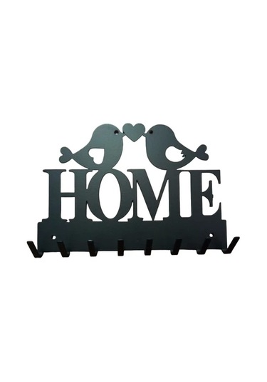 Lazer Anahtar Askısı Home Mat Siyah Mat Siyah