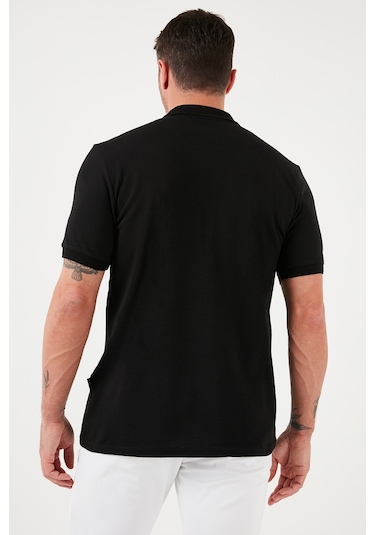Buratti Pamuklu Regular Fit Düğmeli Erkek Polo Yaka T Shirt 5902127 Siyah