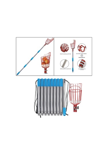 Suntek Meyve Seçici Aracı Bahçesi Için Metal 9-bölüm-11.8ft