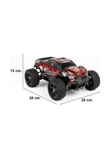 Remo 1635 1/16 Ölçek, 4wd Off Road Monster Truck Smax Kırmızı Kaportalı, Fırçasız Motorlu, 7.4v 1500mah Li-po Pilli, Rc Model