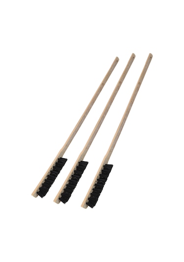 Moveevo Kuş Kafesi Temizleme Fırçası, Uzun Saplı Ahşap, Kolay Kullanim, 3 Adet Paket, Tüm Kafes Boyutları İçin Uygun