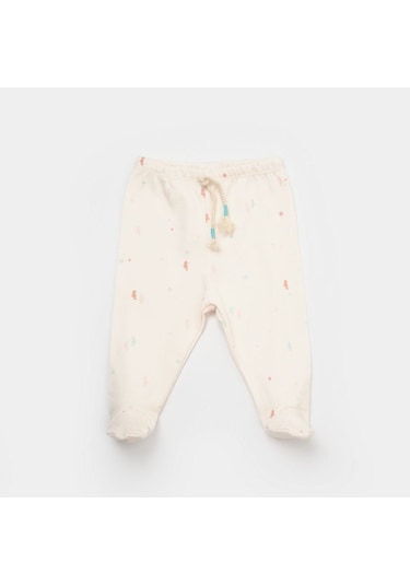 Biorganic Save The Seahorse Patikli Bebek Pantolonu 57914 Bej - Mint Yeşil