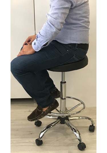 Dekofis Krom Çemberli Tabure