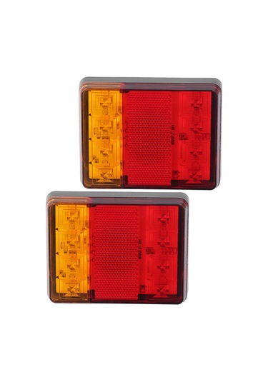 Moveevo 12v 8led Fren-sinyal-uyarı Işığı, Tamir Gerektirmeden Monte Edilebilir, Trailer-karavan-ute-kamper-atv İçin Dayanıklı Plastik 2 Adet