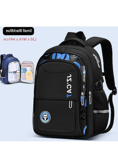 Maoyaya Fengdong İlköğretim Okulu Sırt Çantası Erkekler İçin Büyük Kapasiteli Okul Çantaları Oxford Kumaş Kitap Çantası Aydınlık Okul Çantası-küçük Kara Kara, Erkekler İçin Şık Tasarım Siyah