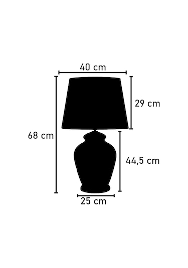 Qdec Vintage Seramik Abajur Rustik Ekru - Bej
