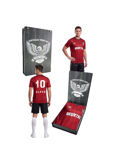 Beşiktaş Lisanslı Umbro Siyah-kırmızı Kişiye Özel Set Forma Kırmızı - Siyah