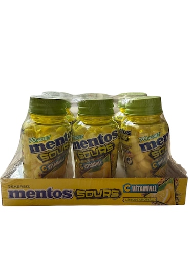 Mentos Sours C Vitaminli Limonlu Sakız 49 G 6 Adet