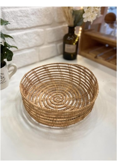 4 Lü Bambu Örgü Sepet