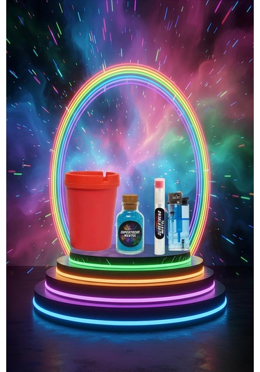 Mentol Topu 1000 Adet Mavi Mentol 1 Adet Apliaktör, Çakmak Ve Küllük Hediye Çok Renkli