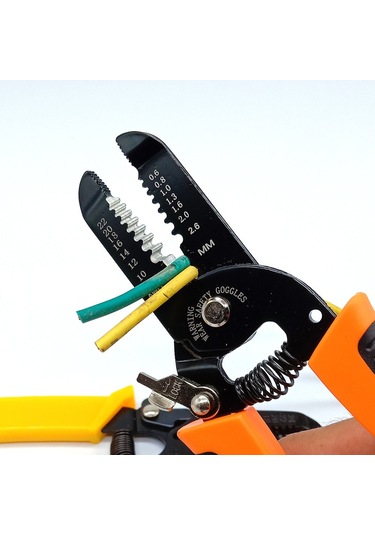 Maiyame 50 Çelik 7 İnç El Kesici: Elektrikçi İçin Zaman Tasarruflu, Güçlü Kablolu Ayağını Ve Kesme Aracı Sarı-siyah Büyük Boy