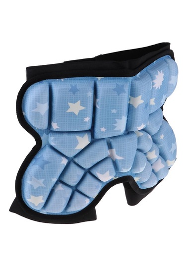 Homyl 3d Yastıklı Kalça Koruyucu Kısa Çocuk Butt Pad Mavi Mavi