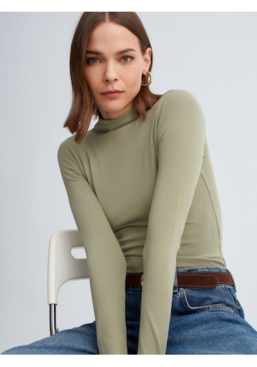 Dilvin 31433 Dik Yaka Top-çağla Çağla