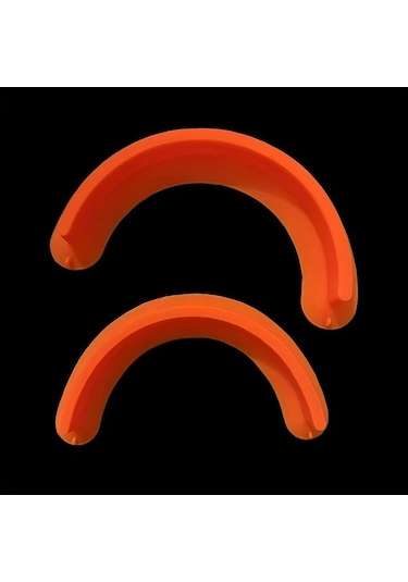 Dashanshop 2 Adet Kaymaz Silikon Tabak Ayırıcı - Isıya Dayanıklı, Kolay Temizlenen Gıda Saklama Çözümü Turuncu Turuncu