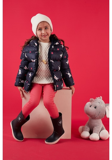 Lela Ekstra Dolgulu Içi Yumuşak Polarlı Kapüşonlu Şişme Kız Çocuk Mont 5763001 Lacivert