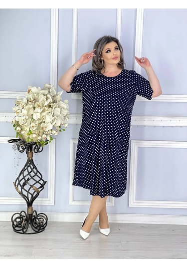 Adenashop Günlük Büyük Kıyafet A-kesim Elbise 445402455