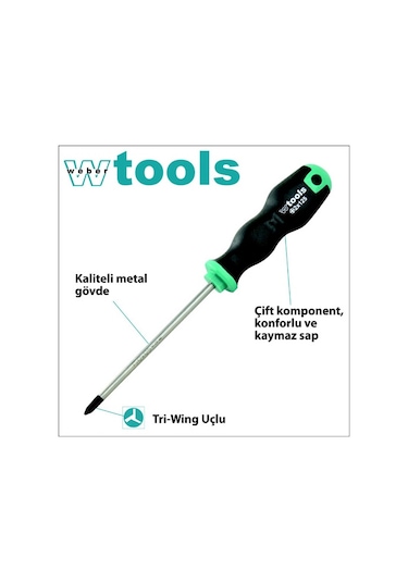 Weber Tools TriWing Başlı Tornavida 2 x 80 MM