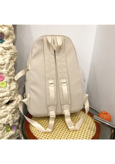 Vkemall Günlük Çıktılar İçin Hafif, Şeffaf Sırt Çantası - Outdoor Aktivite, Seyahat İçin Pratik Ve Dayanıklı - Beyaz + Rozet Takımı Beyaz