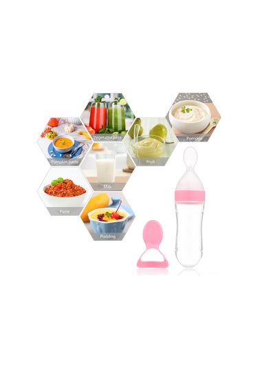 Moveevo Yeşil Bebek Silikon Yemek Kaşığı - Tıkanabilir Reçel Sporu - Entegre Beslenme Kolu Yeşil