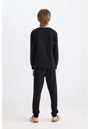 DeFacto Erkek Çocuk Pijama Takımı Marvel Spiderman Uzun Kollu Üst Uzun Alt D6527A824WNBK81