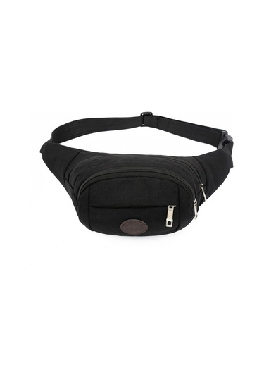 Açık Hava Sporları Ve Egzersiz İçin Pratik Çapraz Bel Çantası, Koşu Yürüyüş Antrenmanlarda Rahat Taşıma Siyah