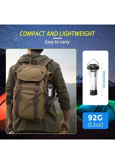 Geeksen Usb Şarj Edilebilir El Feneri Su Geçirmez Kamp Çadırı Işığı Üçayaklı Manyetik Çalışma Işığ El Feneri Çok Renkli