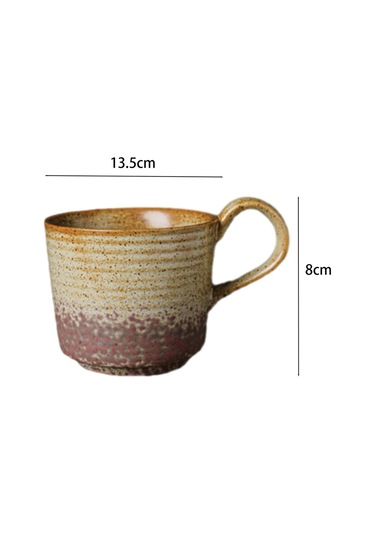 Suntek Seramik Kahve Kupa 360 Ml Japon Tarzı Retro Latte Stil-d