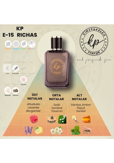 Kimyagerden E-15 Erkek Parfüm EDP 50 ML