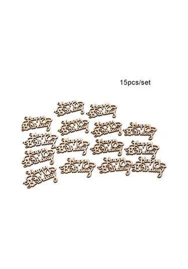 Ranyeek Ahşap Vintage "happy Birthday" Dekoratif Tabela, 15 Adet/set, Ev Ve Dış Mekan Partileri İçin Canlandıran Unsur