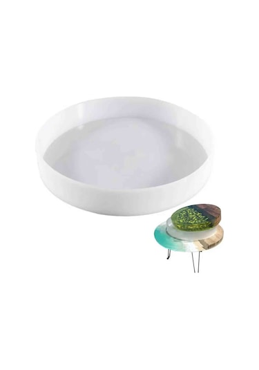 Epoksi Silikon Yuvarlak Yerli Sehpa Kalıbı 40 Cm