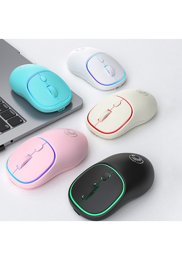 İmıce W-618 Şarj Edilebilir 4 Düğme 1600 Dpı 2.4ghz Bilgisayar Pc Dizüstü Bilgisayar İçin Bluetooth Sessiz Kablosuz Fare Pembe Diğer