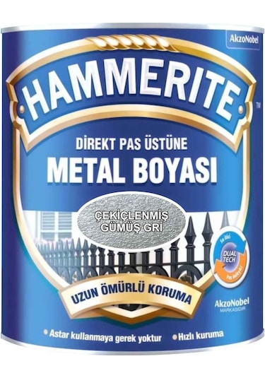 Marshall Hammerıte Metal Boyası Çekiçlenmiş 0,75 Lt Gümüş Gri