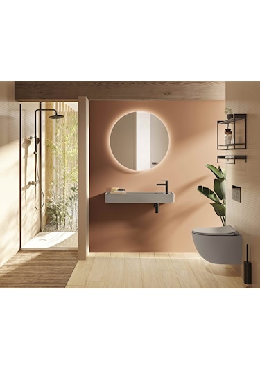 Vitra Aquaheat Bliss 240 2f Duş Kolonu Ve Termostatik Duş Bataryası Sistemi Mat Siyah A4720536 Siyah