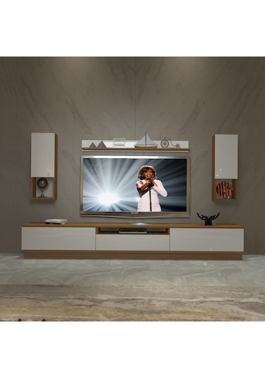 Decoraktiv Trendstyle 270das Mdf Tv Ünitesi Tv Sehpası Ceviz - Beyaz