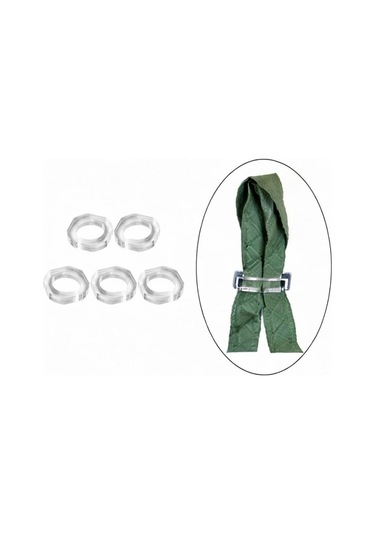 Suntek 5 Adet Peçetelik Halkaları Moda Şeffaf Aile Geometrik