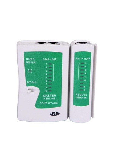 Rj11 Rj45 Cat5 Network Kablo Tester Test Kontrol Bağlantı Cihazı Ledli