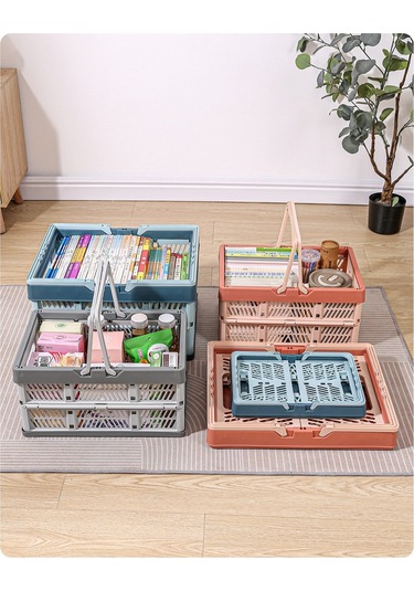 Snapbuy Katlanır Sepet, Alışveriş, Piknik, Market, Taşıma, Depolama Ve Kamp İçin Uygundur Küçük Boy Gri