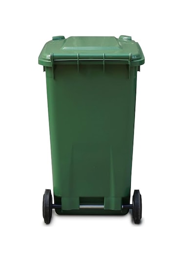 Yeşil Plastik Çöp Konteyneri 240 Litre Konteyner - A+ Isıya Karşı