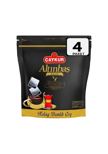 Çaykur Altınbaş Klasik Siyah Demlik Poşet Çay 4'lü 200 x 5 G