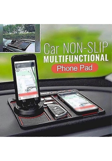 Araba Gösterge Paneli Kaymaz Paspas, Cep Telefonu, Güneş Gözlüğü, Anahtarlar, Kırmızı Paralar İçin Telefon Tutuculu Kaymaz Yapışkan Panel