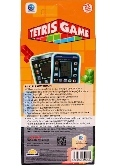 Tetris Game Tetris Oyun Konsolu 158a Yeşil, Mavi