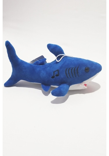 Baby Shark Şarkı Söyleyen 30 Cm Peluş Oyuncak Köpekbalığı Mavi