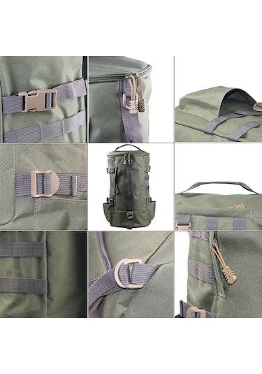Çok Fonksiyonlu Büyük Kapasiteli Balıkçılık Sırt Çantası Yeşil Ordu