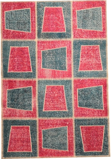 Patchwork El Dokuma Anadolu Halısı (427363232) Kırmızı - Siyah