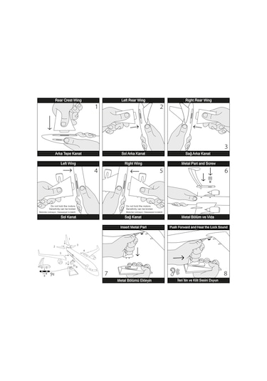Zekupp - Maket Uçak - Boeing 737-800 1/100 - SİYAH ÖZEL TASARIM Model Uçak