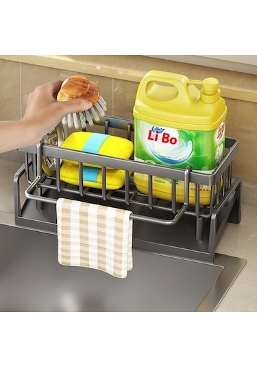 Dashanshop Beyaz Tezgah Altı Rafı - Dayanıklı Lavabo Organizatörü Ve Süngerlik beyaz