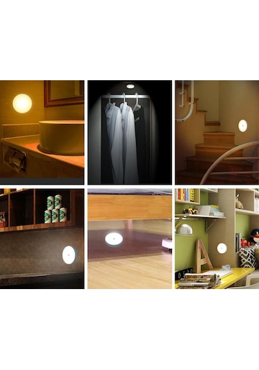 Sge Teknoloji Hareket Sensörlü Sarı Renk USB Şarjlı Led Işık Lamba